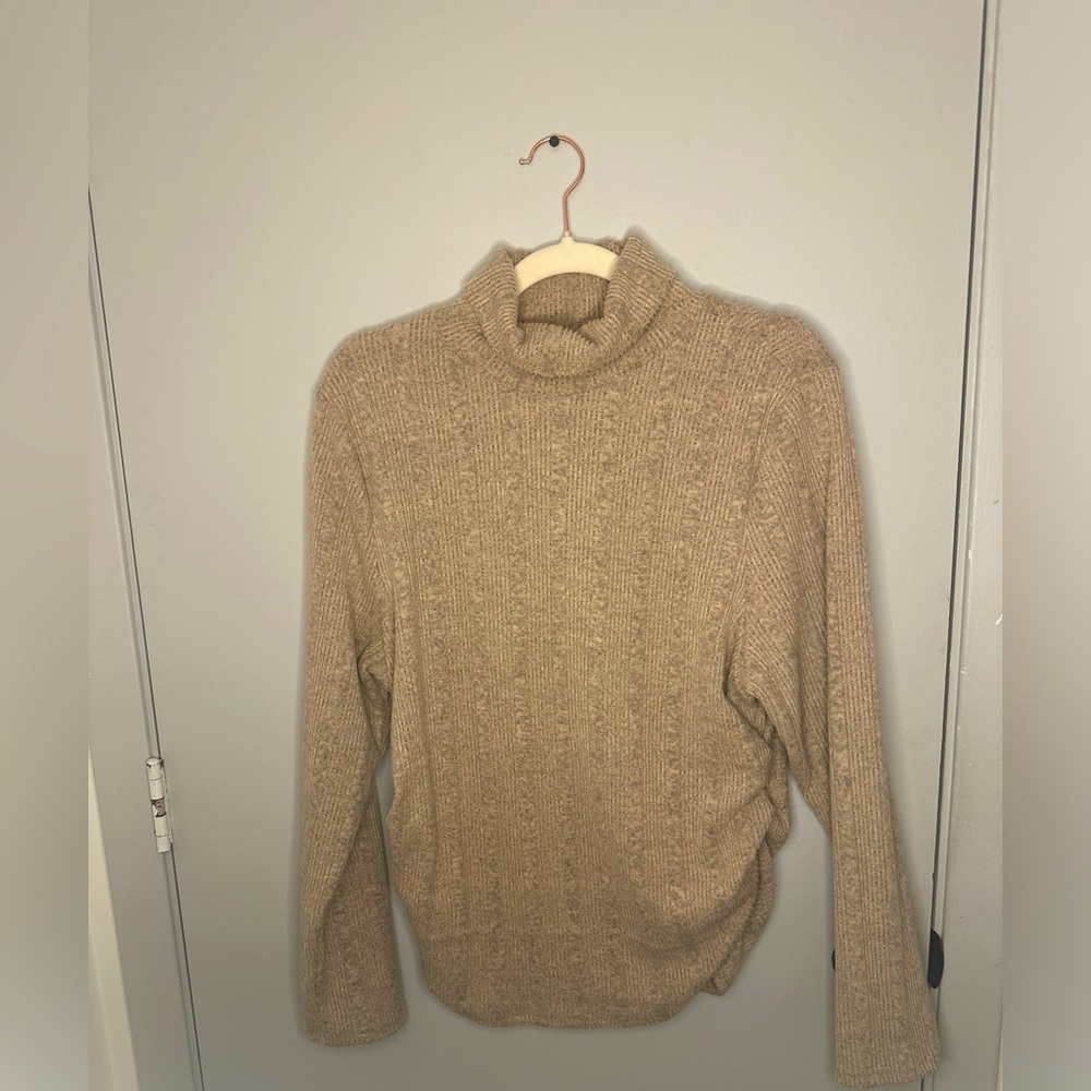 ⭐️ NWOT Shein Curve Tan Ruched Turtleneck Size 3XL